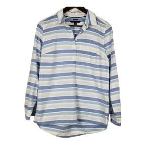 Tommy Hilfiger Blue Striped Boyfriend Pullover S